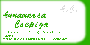 annamaria csepiga business card